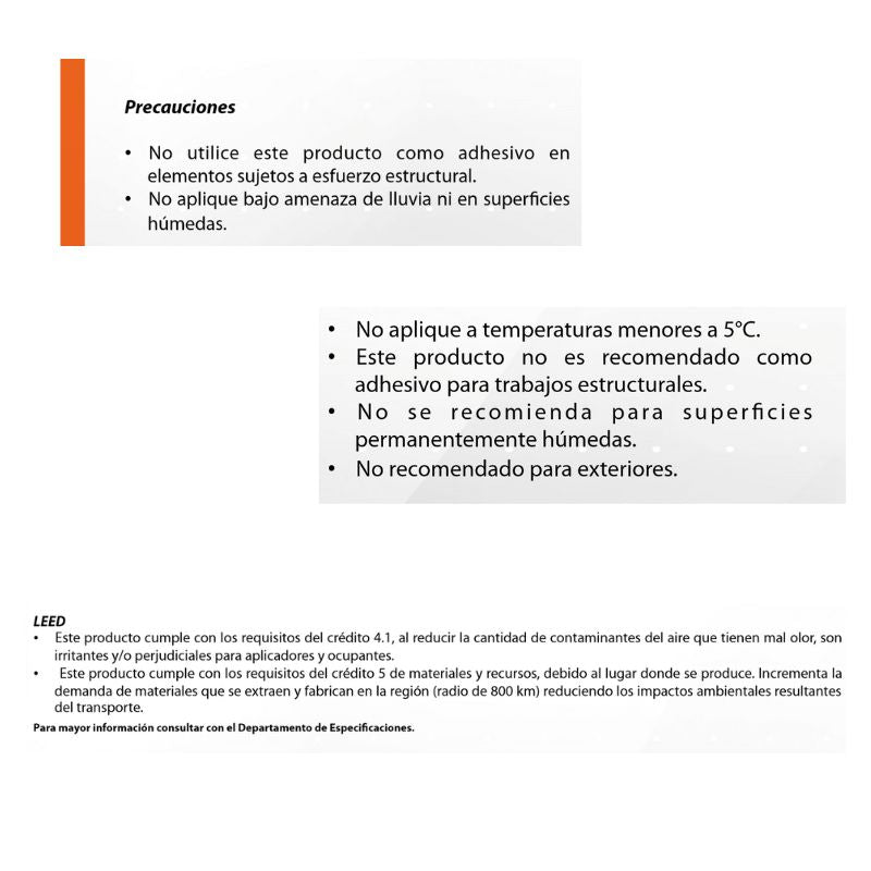 Adhesivo y Sellador Fortificador De Mezclas Pasa Adhebond