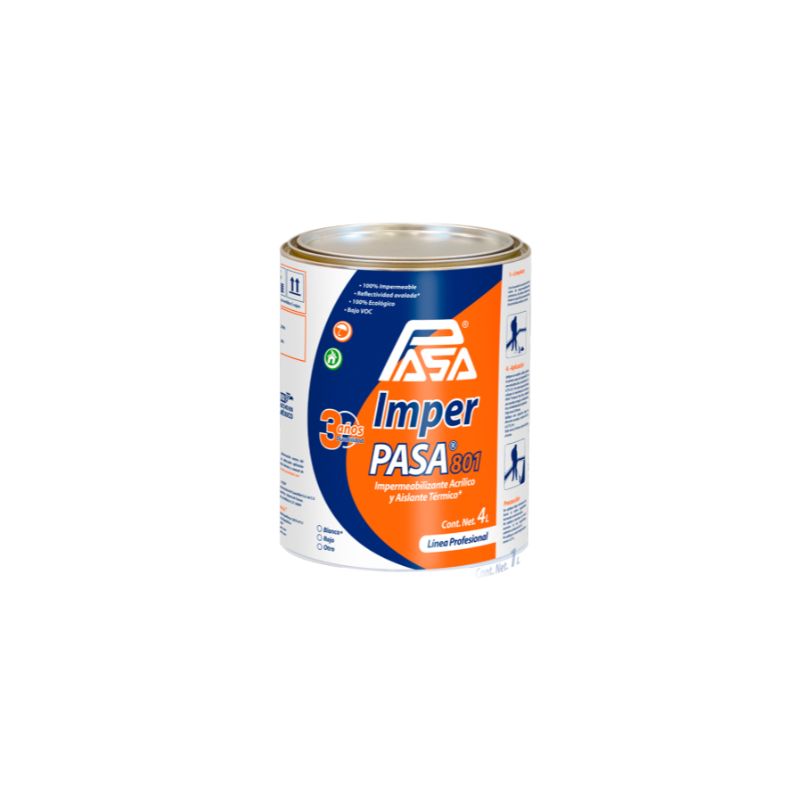 Impermeabilizante Acrílico Base Agua Imper Pasa 801
