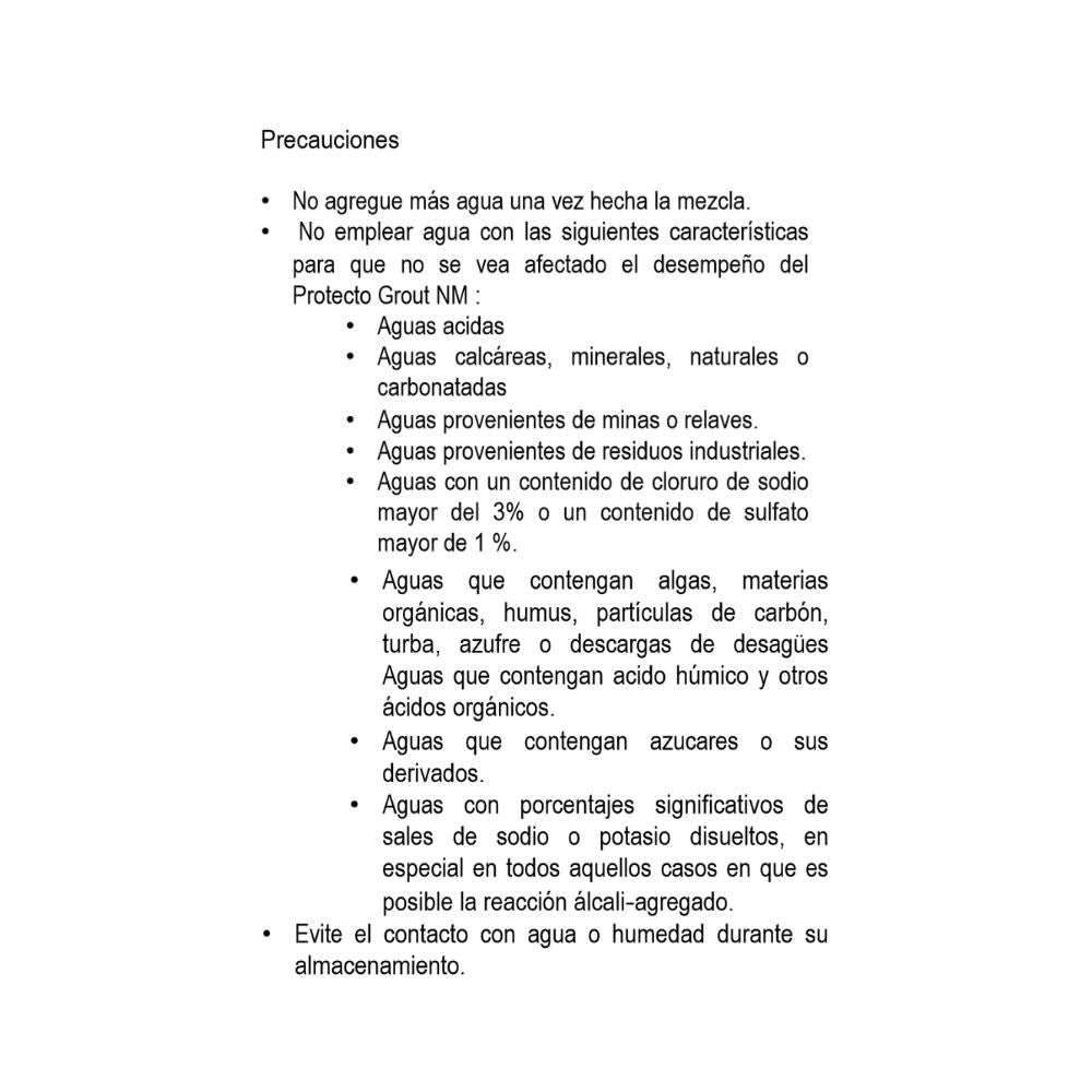 Mortero Estabilizador De Volumen No Metálico Pasa Grout NM