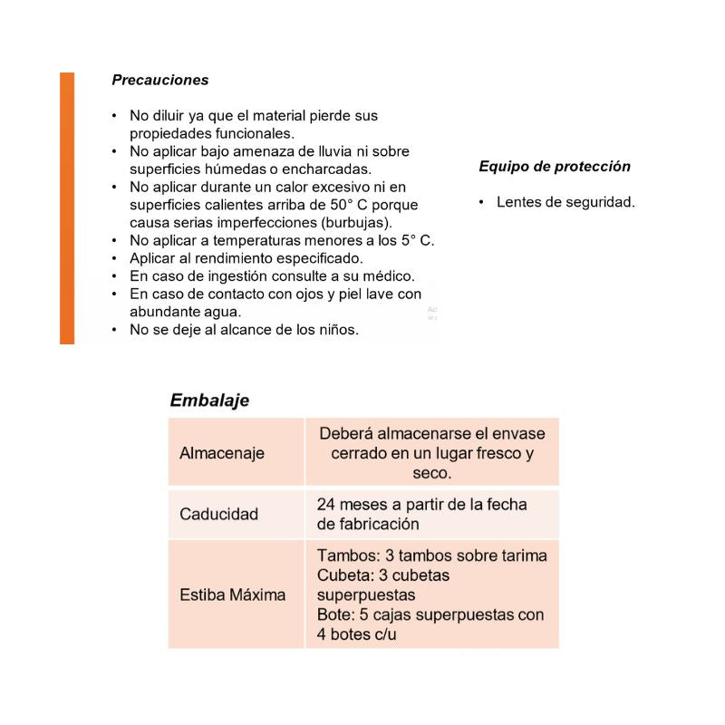 Impermeabilizante Acrílico Base Agua Imper Pasa 801